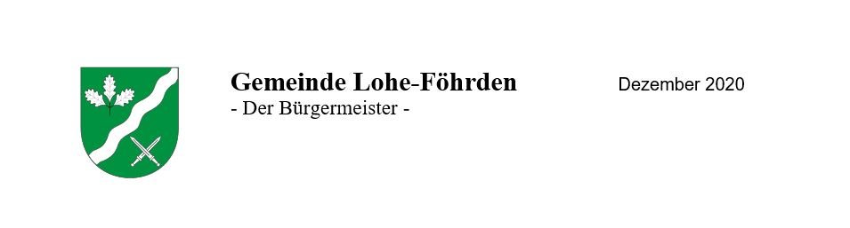 Weihnachtsbrief 2020 Lohe Föhrden